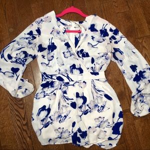 Pretty Abstract floral print romper